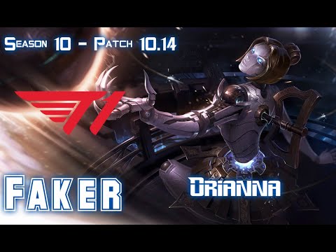T1 Faker ORIANNA vs SYNDRA Mid - Patch 10.14 KR Ranked