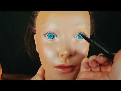 Doing bestie's makeup for a "wild" night out funny & relaxing ASMR | no talking w/gum chewing