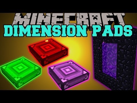 PopularMMOs - Minecraft: DIMENSION PADS (JUMP THROUGH DIMENSIONS, BURN MOBS, SPEED UP!) Mod Showcase