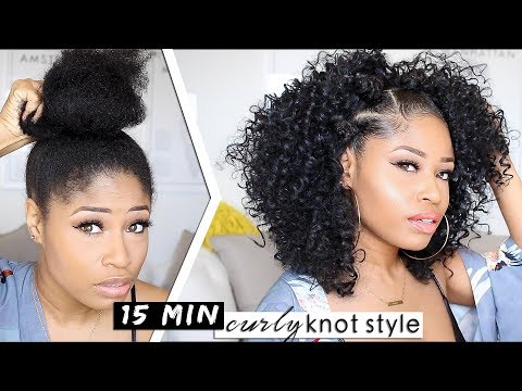 EASY 15-MIN KNOTTED CURLY STYLE! 🔥 | hair how-to