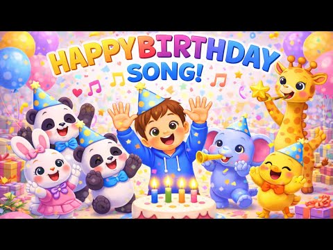 Happy Birthday to You Song🎂 | Soft & Joyful Birthday Song for Kids, Family & Friends | KikiPopo
