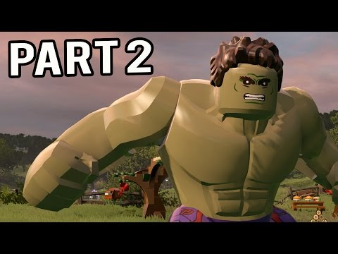 LEGO Marvel Avengers Walkthrough Part 2 Gameplay - Chapter 2 "HULK Free Roam Unlocks" (PS4/Xbox/PC)