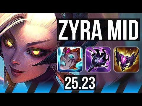 ZYRA vs SYNDRA (MID) | 6/1/7 | EUW Grandmaster | 25.23