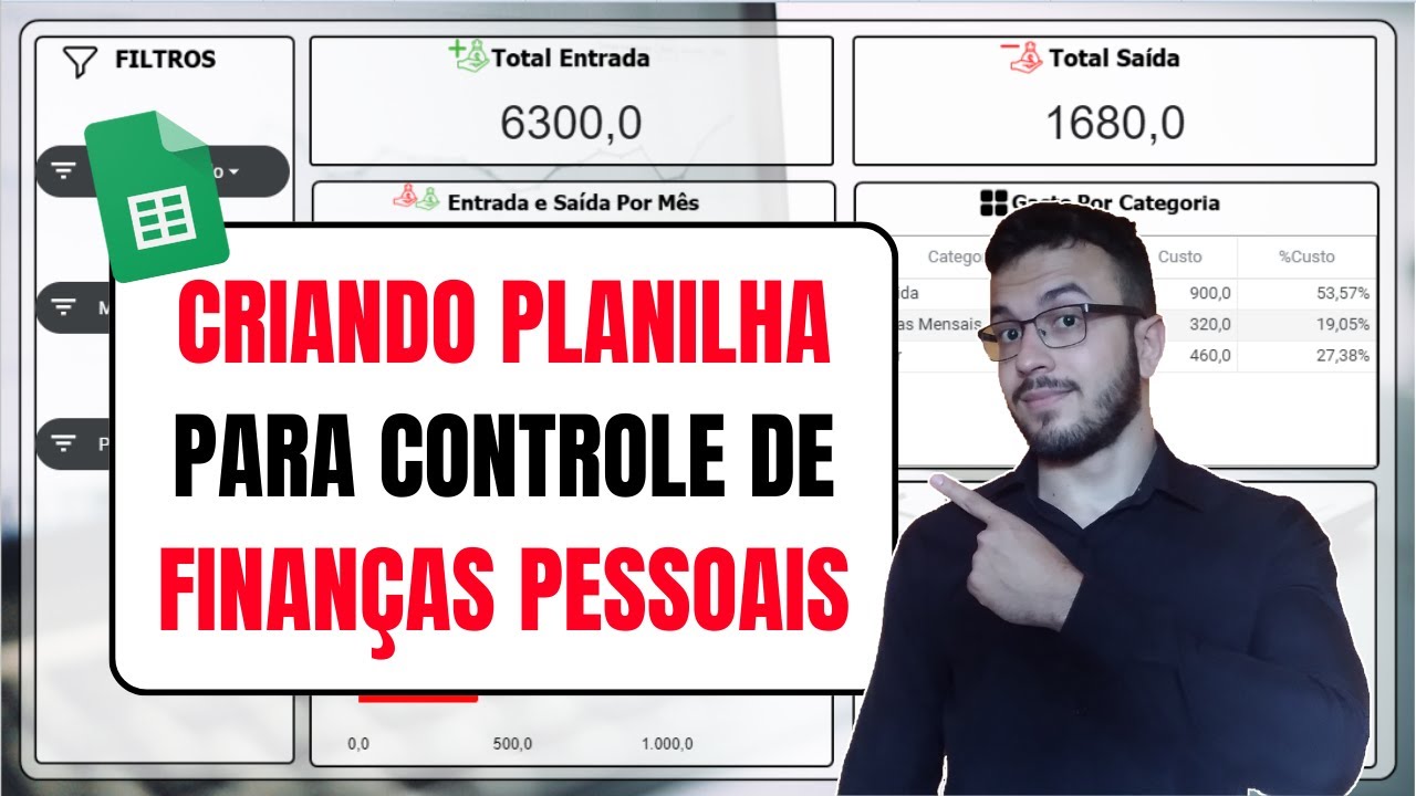Planilha de Controle Financeiro Pessoal no Planilhas Google / Google Sheets