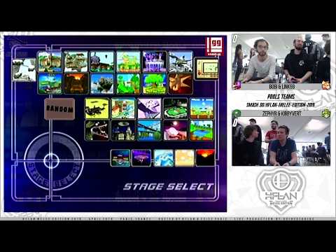 HFLAN 2019 - Bobi & Link69 (RED) VS TCT | Zephyr & Kirbyvert (GREEN) SSBM POOLS TEAMS - Smash Melee
