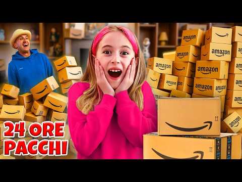 GIORGIA APRE PER 24 ORE PACCHI AMAZON CON PAPÀ SALVO E MAMMA CINZIA CHALLENGE!