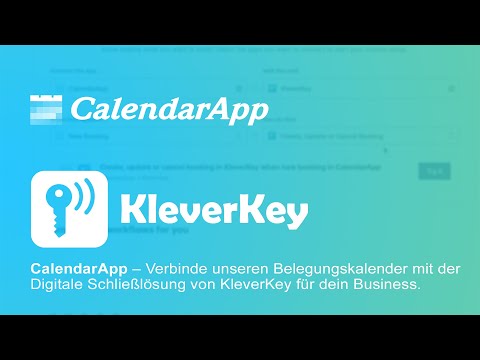 CalendarApp Belegungskalender mit KleverKey ( Digitale Schließlösung ) verbinden #Zapier