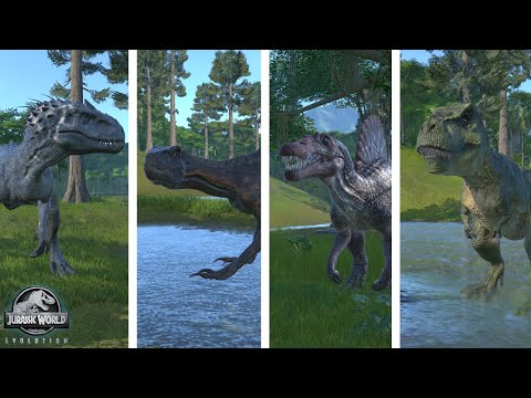 IRex vs TRex vs Raptor vs Indoraptor vs Spino  - Dinosaurs Fighting (1080p)