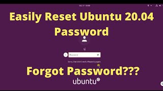 How to Reset your Forgotten Password in Ubuntu 20.04?