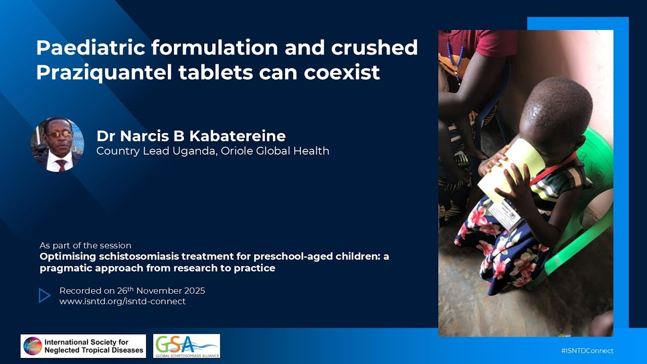 Treating schistosomiasis in children, paediatric formulation & crushed praziquantel tablets (Uganda)