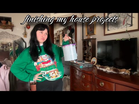 finishing house projects & painting our bedroom GREEN!