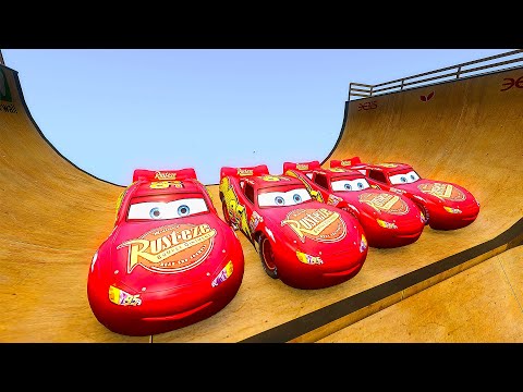Crazy Lightning McQueen Crashes - GTA 4 Real Car Crashes Ep.45