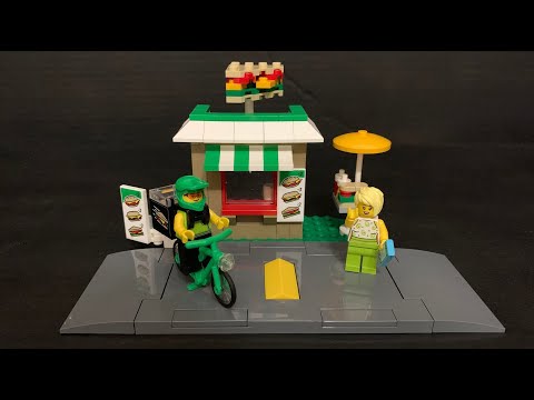 LEGO City - Sandwich Shop (40578) Speed build (4k Ultra HD)
