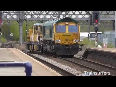 **RARE** FL Class 66 No. 66618 + DRP78215 on 7K65 Guide Bridge Yard - Crewe BH on 30.04.15 - HD