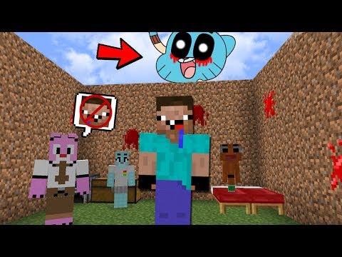 NOOB VS CREEPYPASTA HOUSE GUMBALL.EXE MINECRAFT TROLL + ROLEPLAY
