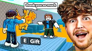 Gifting Kids GODLYS in Survive Lava For Brainrots..