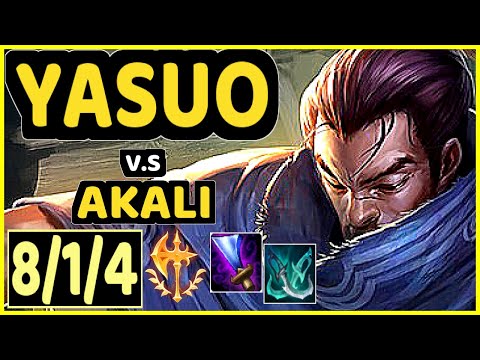 MAGIFELIX (YASUO) vs AKALI - 8/1/4 KDA MID CHALLENGER GAMEPLAY - EUW