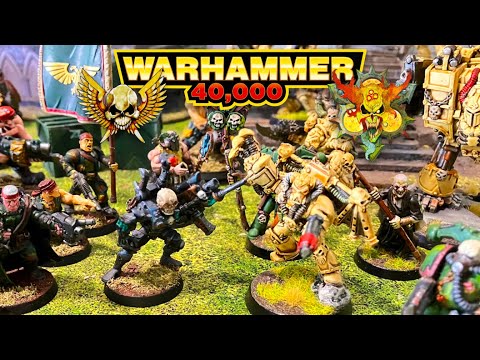 Warhammer 40K Battle Report Imperial Guard v Nurgle Chaos!