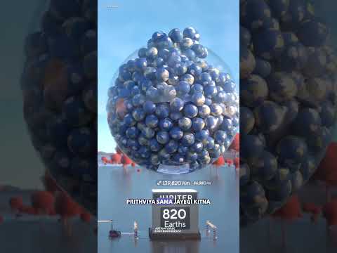 Real size of solar system planets #science #sciencefacts