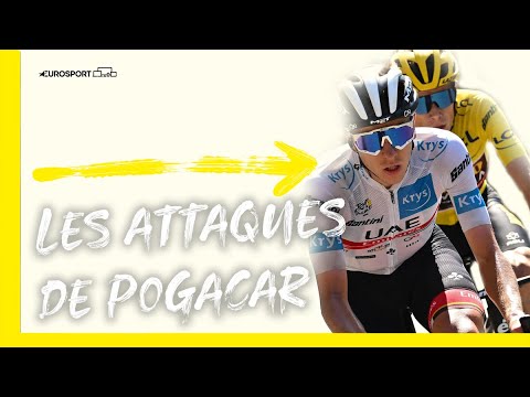 La compilation des attaques de Tadej Pogacar sur le Tour de France 2022