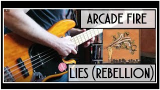 How To Play Arcade Fire - Lies (Rebellion) Bass Guitar Tutorial + Lesson