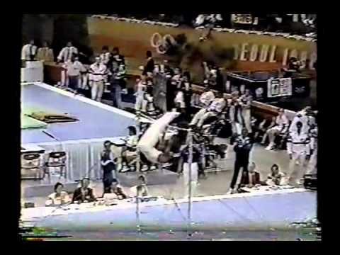 Charles Lakes (USA) - 1988 Olympics - All-Around - High Bar