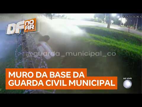 Carro bate contra muro e motorista fica preso às ferragens na Cidade Ocidental (GO) | DF no Ar