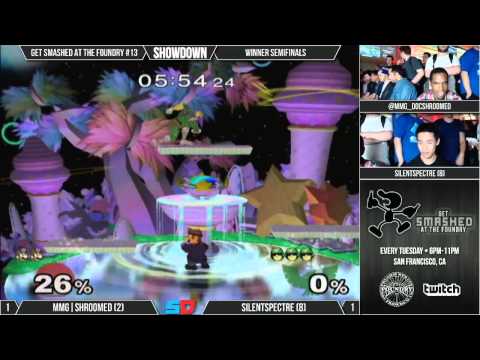 Get Smashed at the Foundry #13 - Winner Semis - MMG|Shroomed (Doc) v SilentSpectre (C. Falcon)