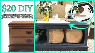 HOW TO REPURPOSE OLD FURNITURE! EASY FURNITURE UPCYCLE!!!