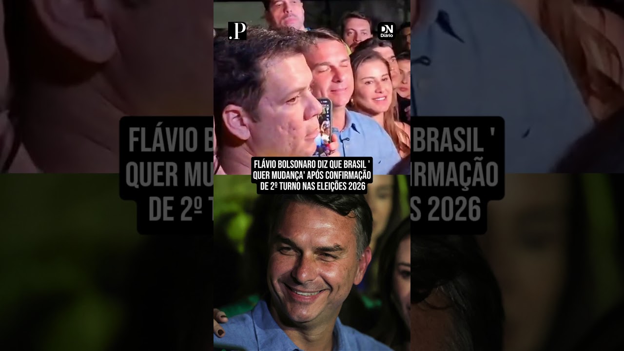 Imagem da notícia Flávio Bolsonaro (PL) diz que Brasil 'quer mudança' após confirmação de 2º turno nas Eleições 2026