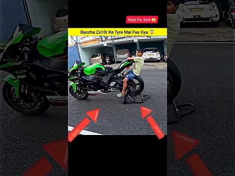 CHHOTA BACHA ZX10R KI TYRE ME FAS GAYA 😱💥|MOTOVLOG #shortsfeed #viralshorts #shorts #rider #bike