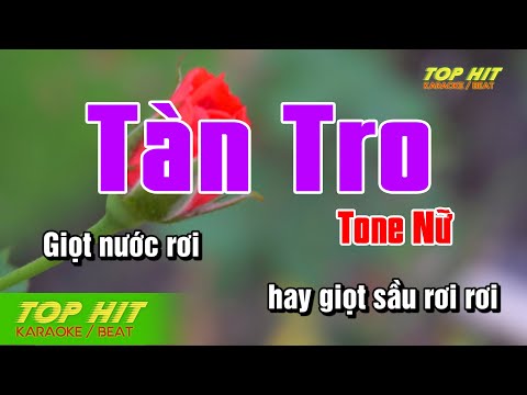 Tàn Tro Karaoke Tone Nữ Nhạc Sống | TOP HIT KARAOKE