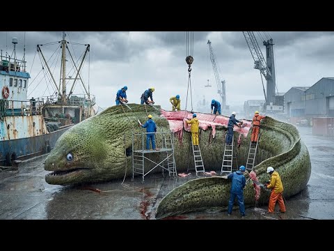 🐍 Catching & Cooking Giant Moray Eels – Deep Sea Predators | Fishing Documentary