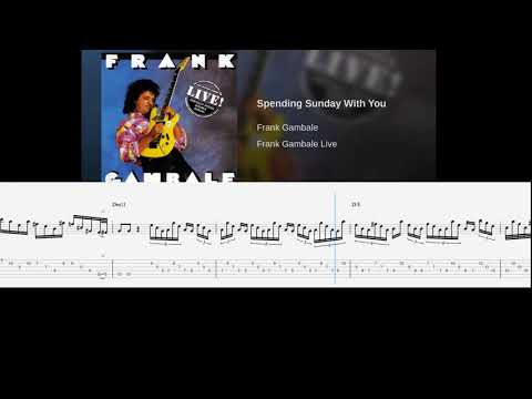 Frank Gambale - Wild sweeping lick (transcription)