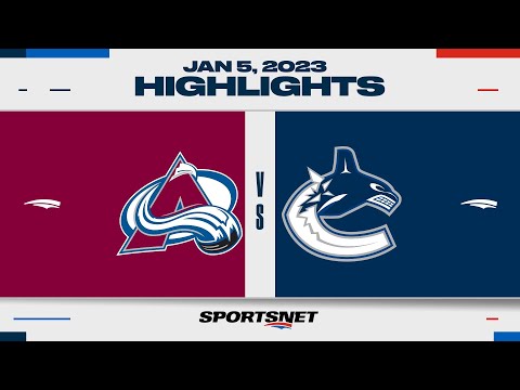 NHL Highlights | Avalanche vs. Canucks - January 5, 2023