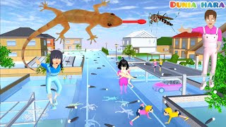 Download lagu Banjir Tai Cicak 😰 | Cicak Raksasa 🦎Bertelur Melahirkan Baby 🦎 Yuta Memburu Cicak | Sakura School S mp3