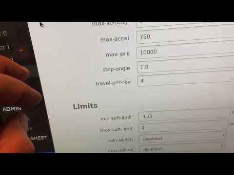 Onefinity Z20 slider settings