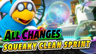 Aerial Access ONLY? All Changes in Squeaky Clean Sprint! | Tour VS Mario Kart 8 ANALYSIS