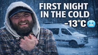 First Night in Our Camper Van | -13°C