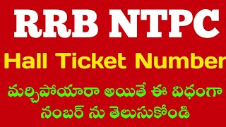 Forgot RRB NTPC Hall Ticket Number|How to find ntpc Roll Number|ఈ విధంగా మీ రోల్ నెంబర్ చూసుకోండి