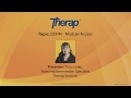 Webinar - DDPM - Module Access, July 10, 2018 Webinar - DDPM - Module Access, July 10, 2018