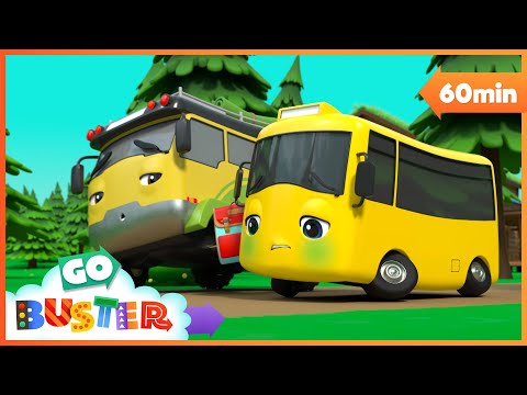 Buster is Sick and Misses the Party | Go Buster | Moonbug Nursery Rhymes | Biology Cartoons For Kids