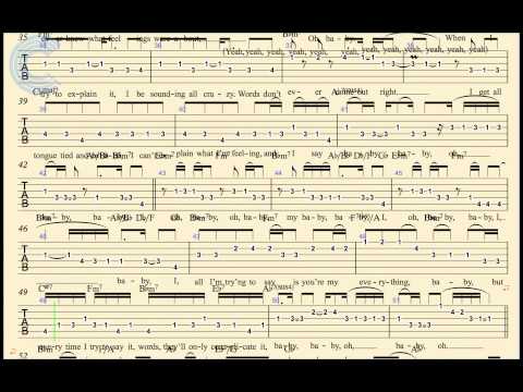 Electric Guitar TABS - Baby I - Ariana Grande - Sheet Music, Chords, & Vocals