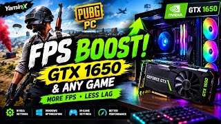 How to Boost FPS in PUBG PC & Any Game 🔥 | GTX 1650 Best Settings | YaminX