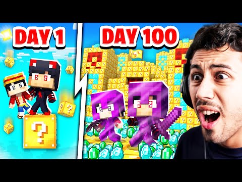 قضينا 100 يوم على بلوكة حظ واحدة في ماين كرافت!!؟