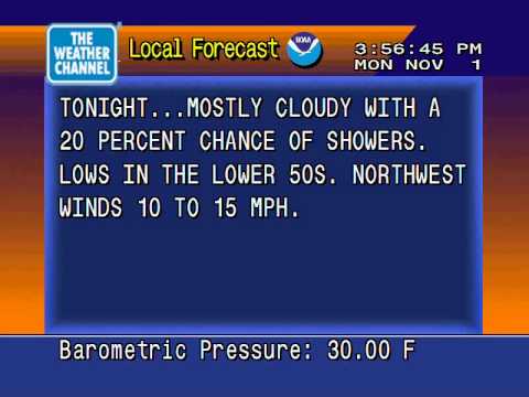 WeatherSTAR 4000 Forecast (emulation) - Irving, Texas - 11/1/10 3:55 PM CDT