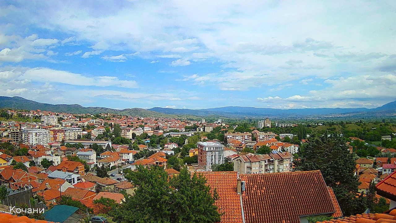 Live webcam view of Kočani Town Rooftop Panorama