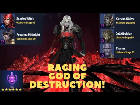 KNULL'S RAGE! CULL / SCARLET / CORVUS / PROXIMA 99 & THANOS 65 ez mode :) - Marvel Future Fight