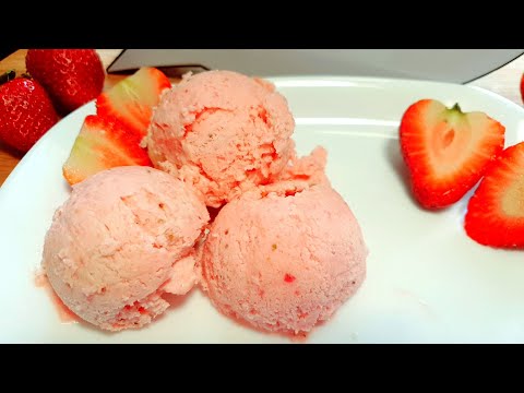 Homemade Strawberry Ice Cream Recipe | Only 4 Ingredients Ice Cream | Eggless Ice Cream