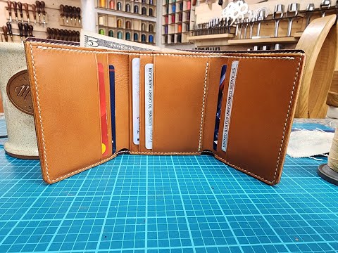 Making a Leather Tri Fold 2 0 Wallet with stacked pockets